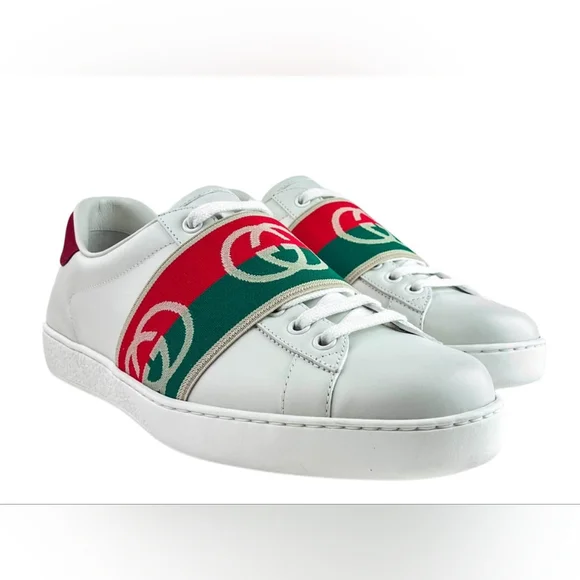 Gucci | Shoes | Nib Sz 6 Nib Logo Gucci Sneakers | Poshmark display picture 1